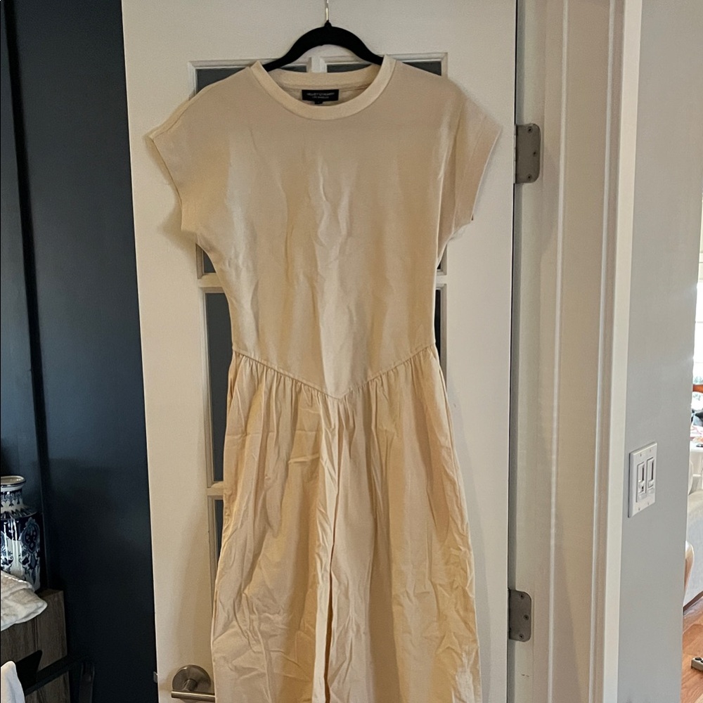 Trending Velvet Heart Beige Midi Dress